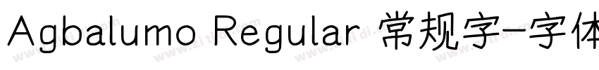 Agbalumo Regular 常规字字体转换